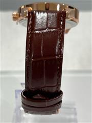 Toro Luna Aficionado | Rose Gold tone Stainless with Black Dial | Brown Crocodil